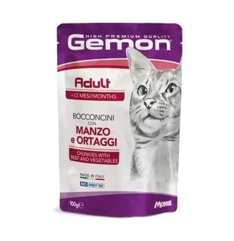 Gemon паучи для кошек с говядиной и овощами