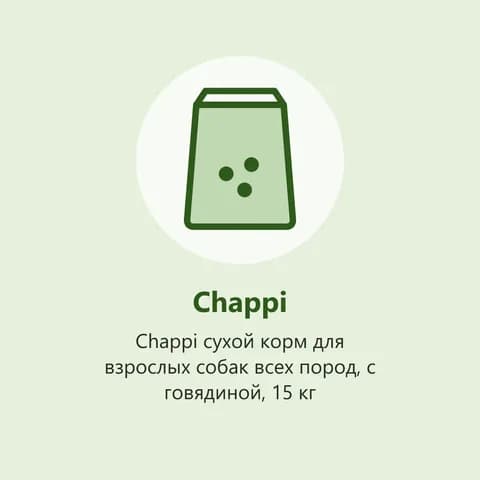 Chappi сухой корм для взрослых собак всех пород, с говядиной, 15 кг (фото-заглушка)