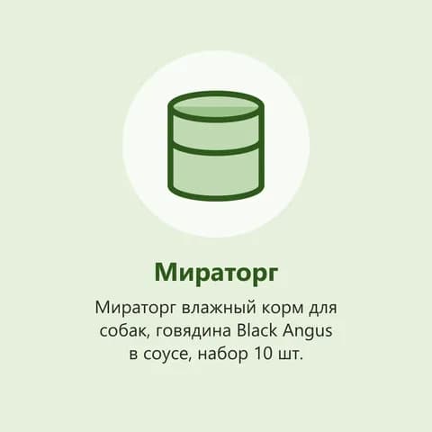 Мираторг влажный корм для собак, говядина Black Angus в соусе, набор 10 шт. (фото-заглушка)