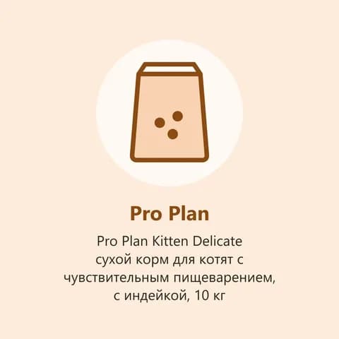 Pro Plan Kitten Delicate сухой корм для котят с чувствительным пищеварением, с индейкой, 10 кг (фото-заглушка)