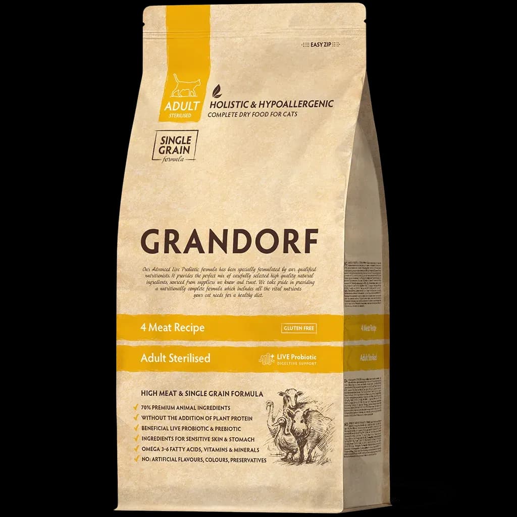 Grandorf 4 meat для стерилизованных кошек